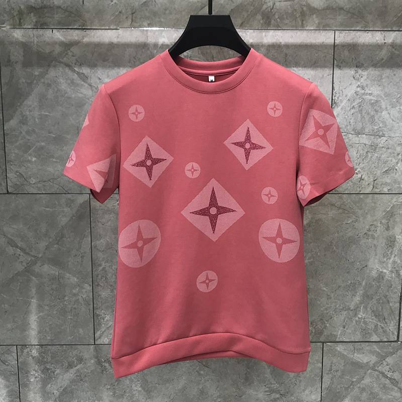 Mono Color Star Geometric Patterned T-Shirt