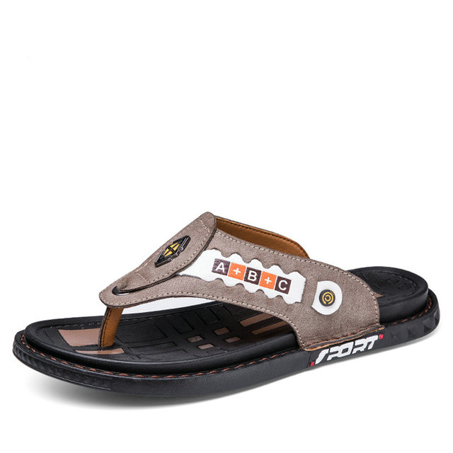 Casual Leather Men Slipper Sandal