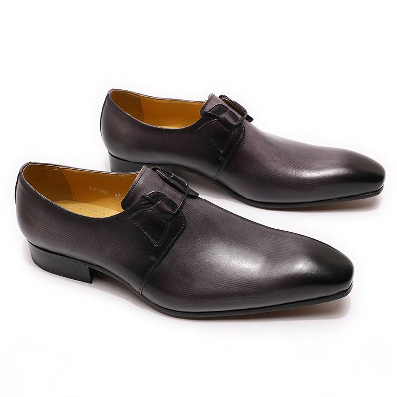 Solid Luxury Leather Hand Polishing Casual Men Shoes