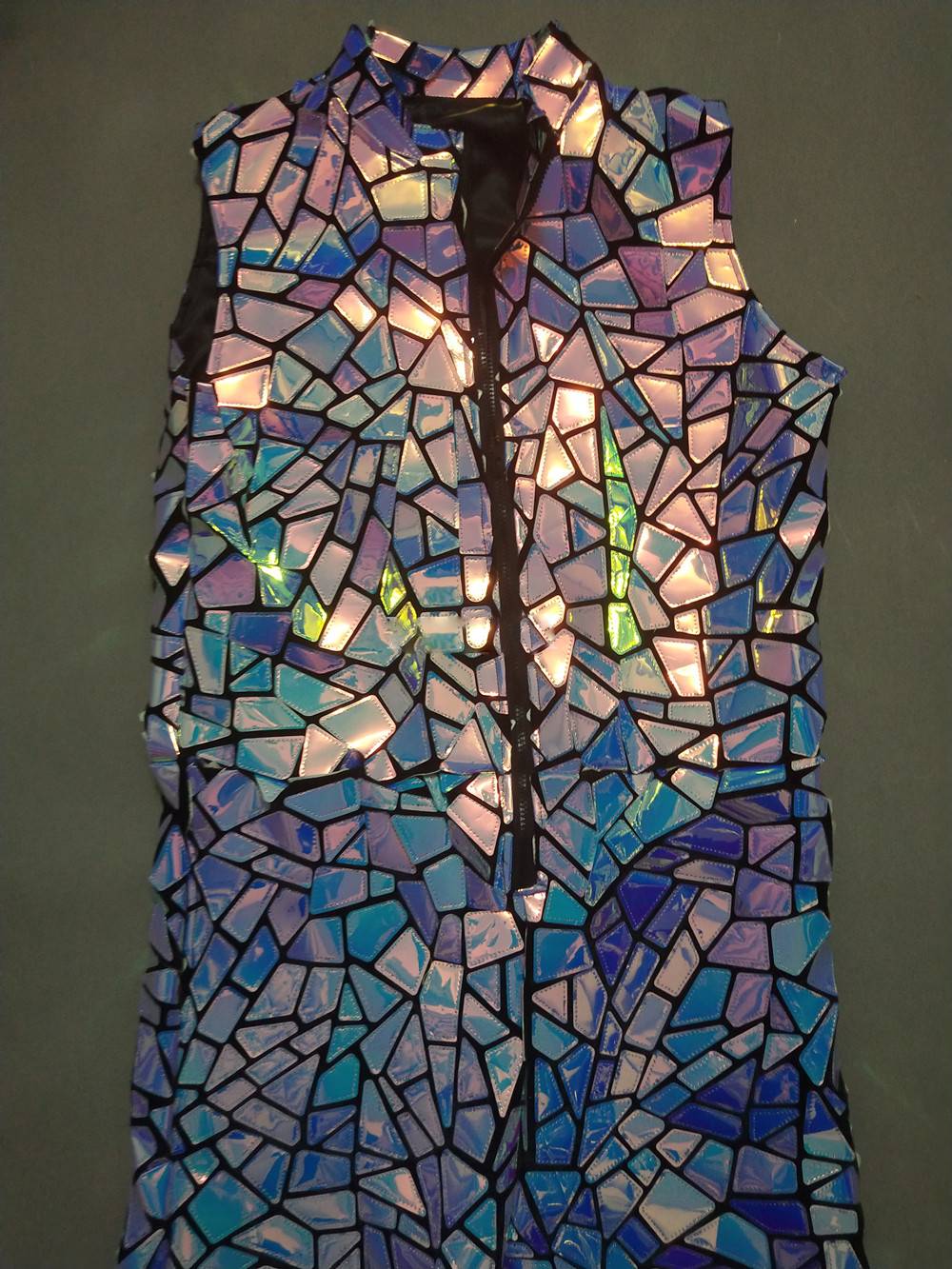 Reflective Laser Sequins Sleeveless Jumpsuit