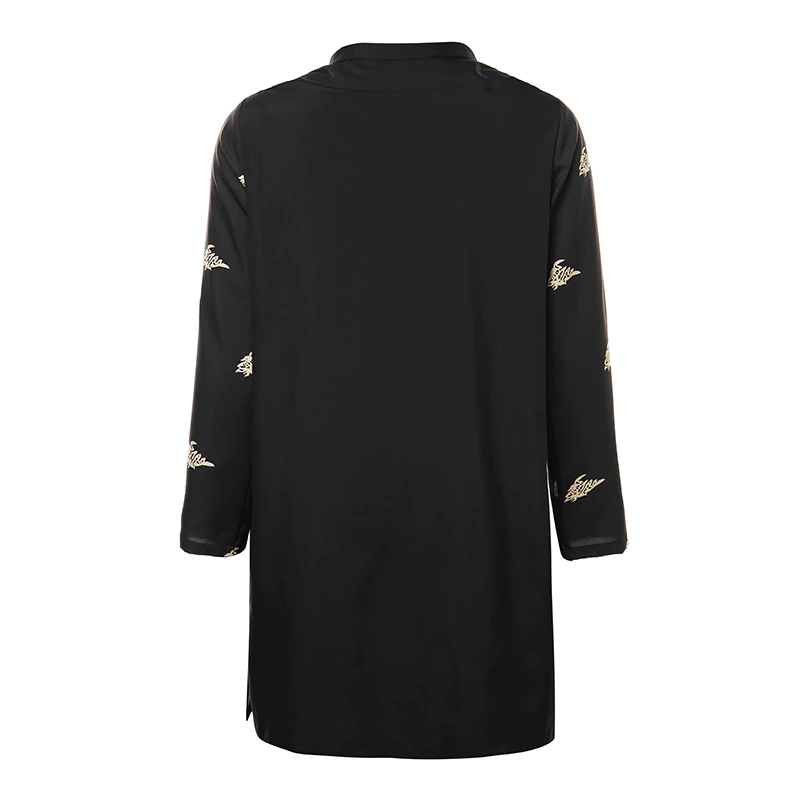 Printed Classic Tunic Cut Men Kurta Shirt