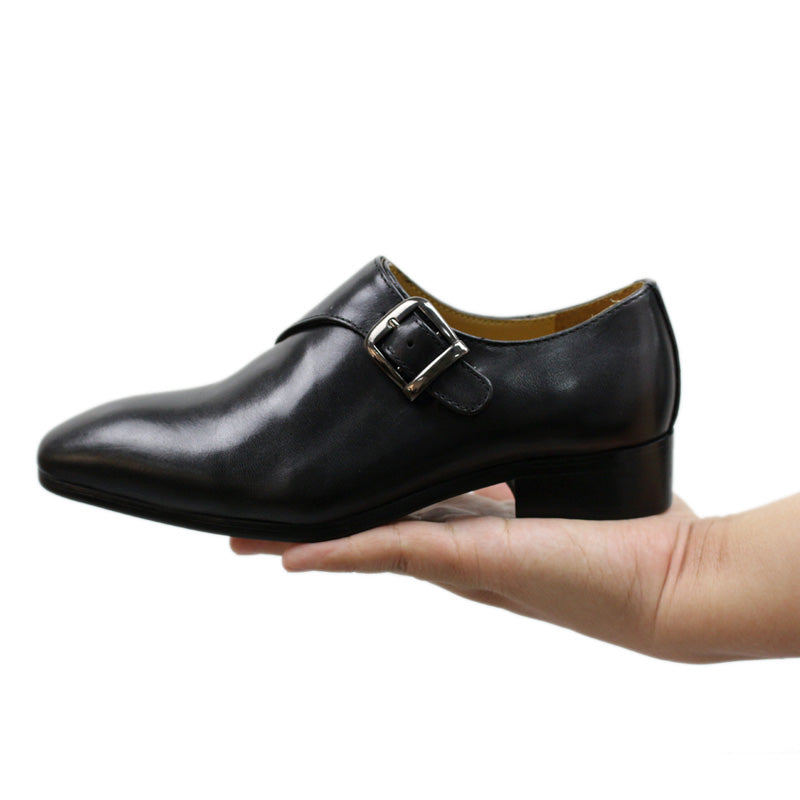 Genuine Leather Oblique Strap Formal Style Men Shoes