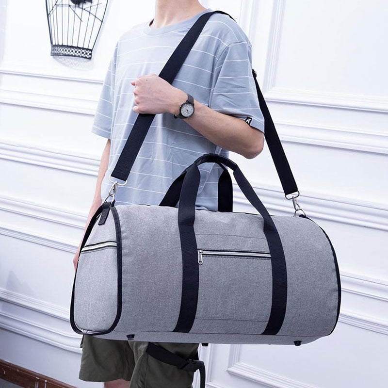 Foldable Men Duffle Bags with Suits Compartment