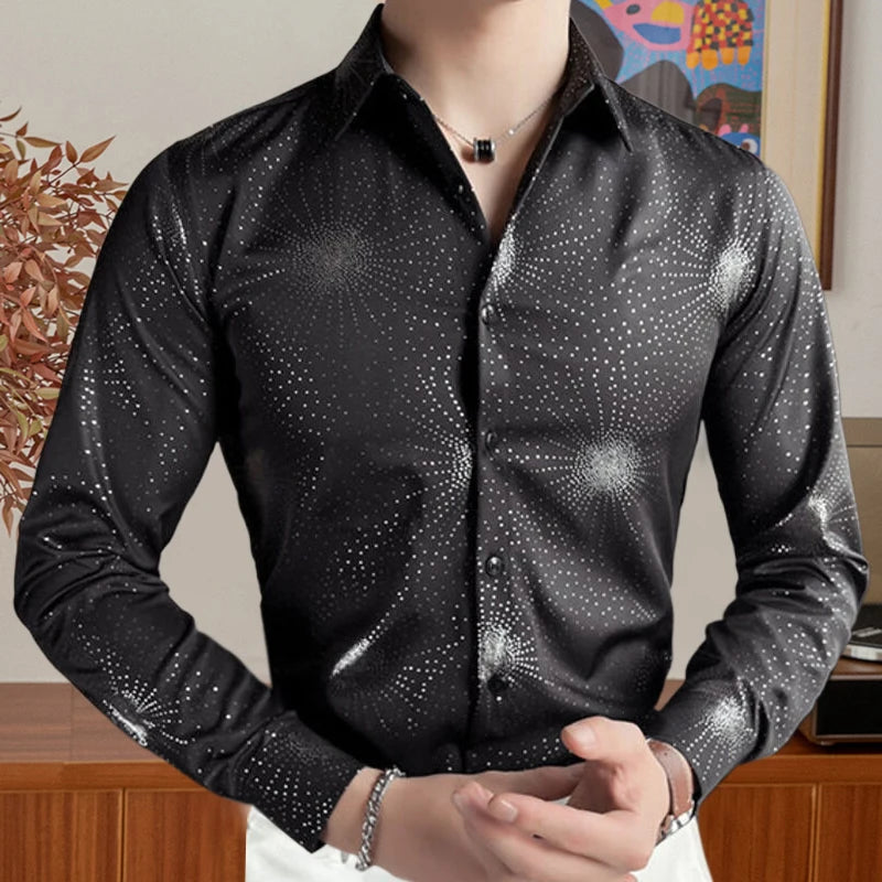 Fashion Shiny Long Sleeve Shirt