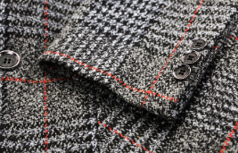 Classic Double Button Style Plaid Blazer