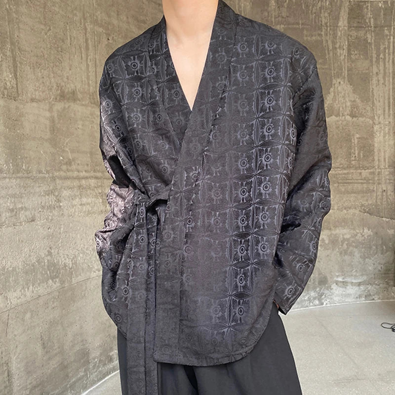 Solid Vintage Chinese Style Plaid Shirt