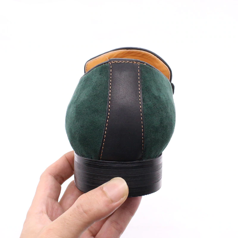 Braid Accent Suede Men Genuine Leather Loafers