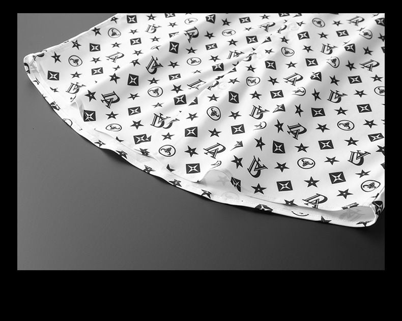 Unique Symbol Printed Long Sleeves Shirt