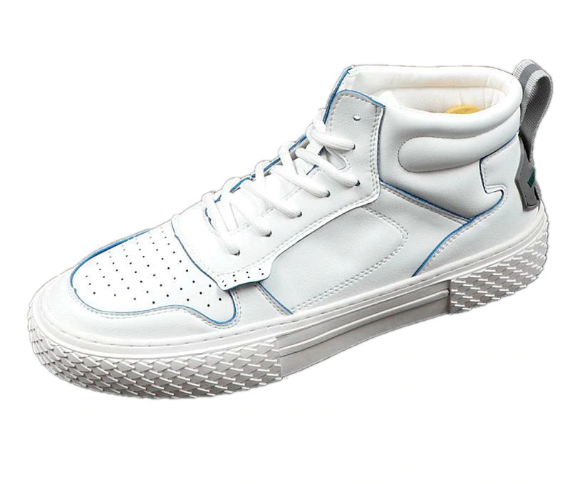 Youth Trend White High Top Thick Bottom Men Sneakers
