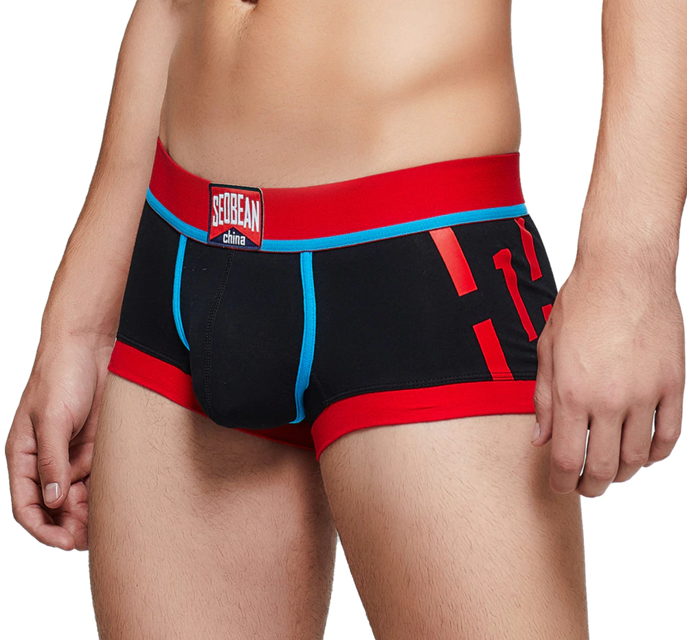 Solid with Outlines Style Man Boxers