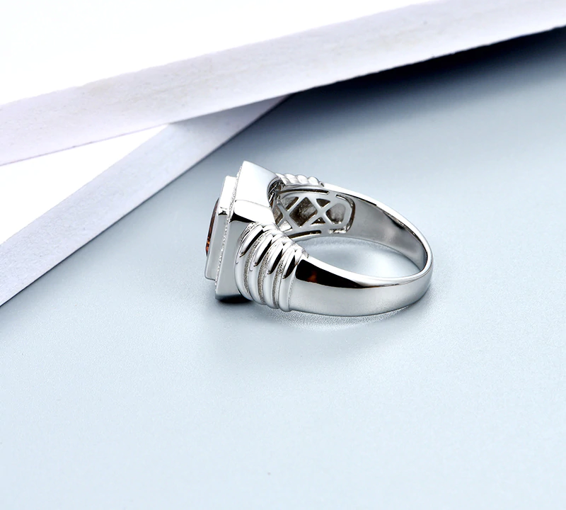 Square Diaspore Sterling Silver Unisex Ring