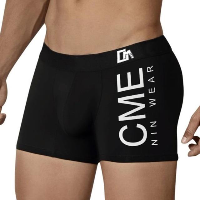 Spandex Cotton Solid Men Boxer