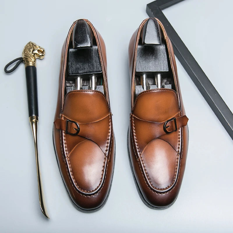 Square Toe Tassel Slip-On Loafers