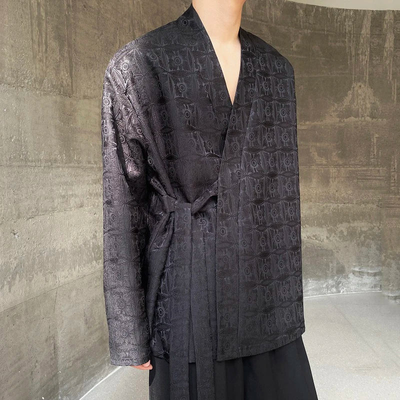 Solid Vintage Chinese Style Plaid Shirt