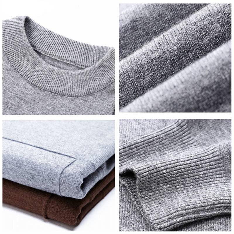 Solid Checkered Knitted Pullover Sweater