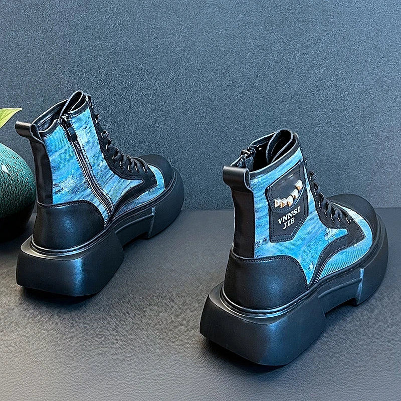 Casual Platform Microfiber PU Boots