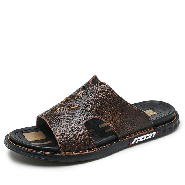 Casual Leather Men Slipper Sandal