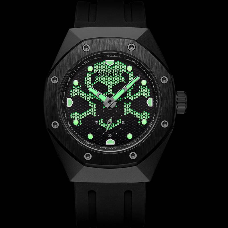Skull Hole Sport Clock Casual Style Men Watch