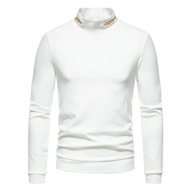 Solid Color Turtleneck Sweater