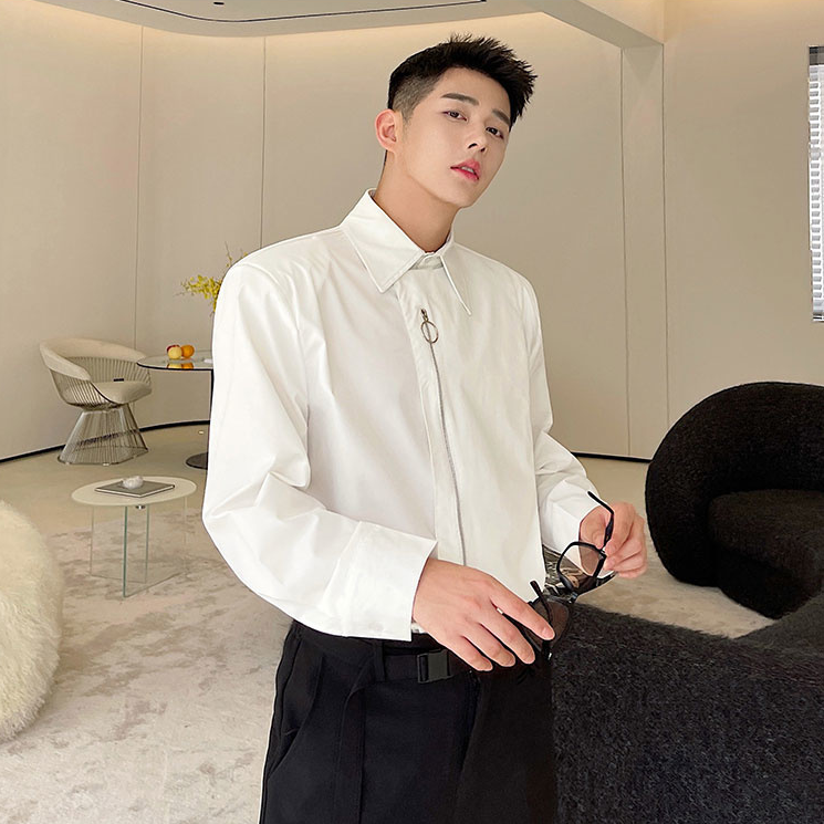 O-Ring Zipper Long Sleeve Shirt