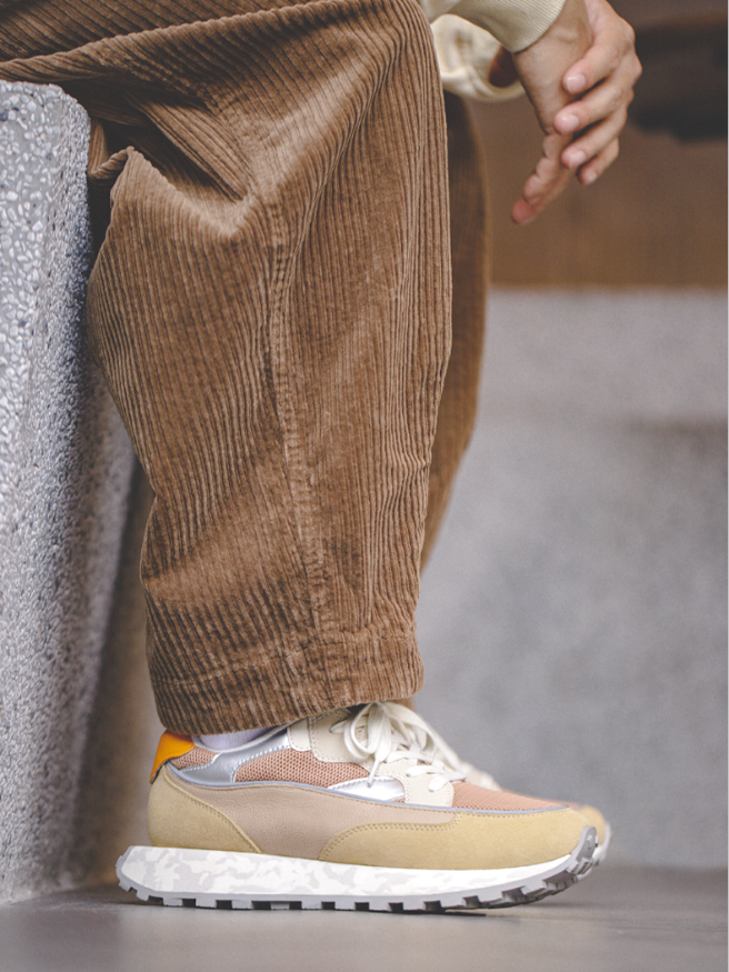 Sunset Blue Marble Style Low-Top Sneakers