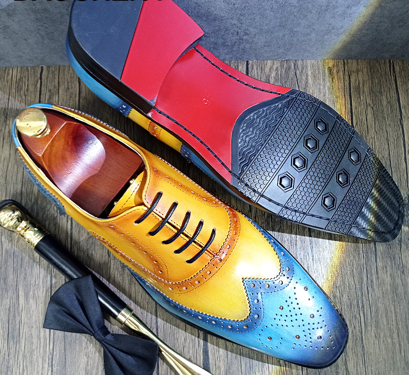 Mix Blue Oxford Luxury Shoes