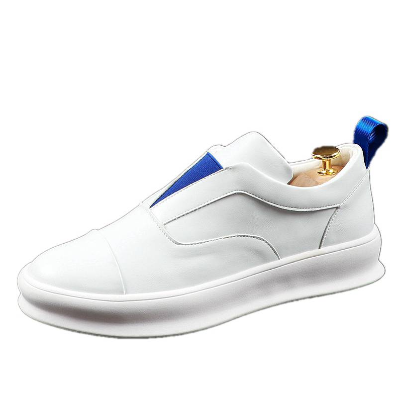 White Slip On Casual Breathable Thick Bottom Men Sneaker