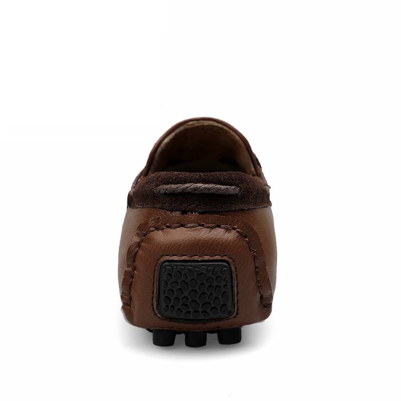 Woven Leather Bow Rope Casual Flat Style Men Boat Shoes