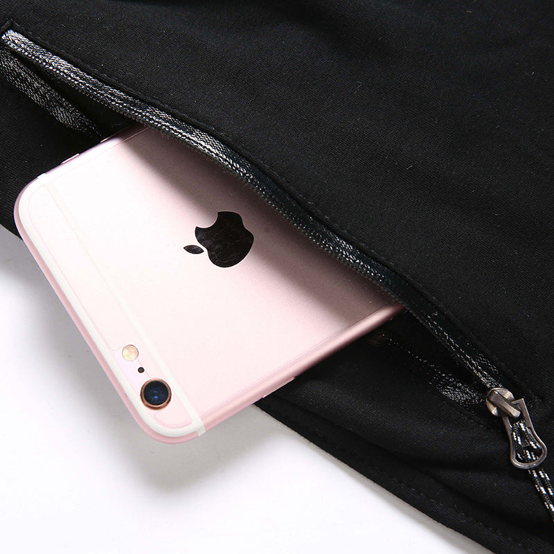 Stripe Decorated Knee-Length Sporty Shorts