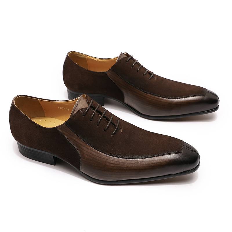 Luxury Formal Split Suede Leather Men Oxford Shoes