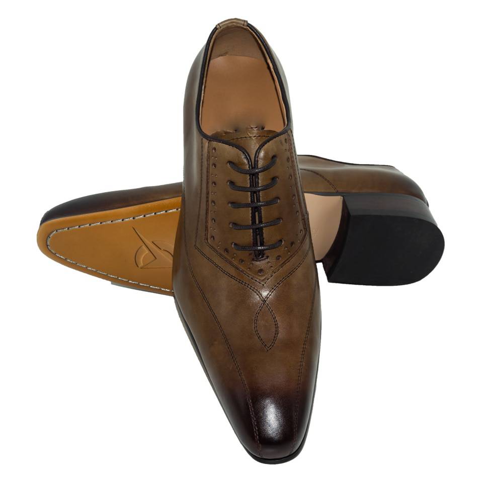 Lux Classic Khaki Coffee Colour Oxford Style Men Formal Shoes