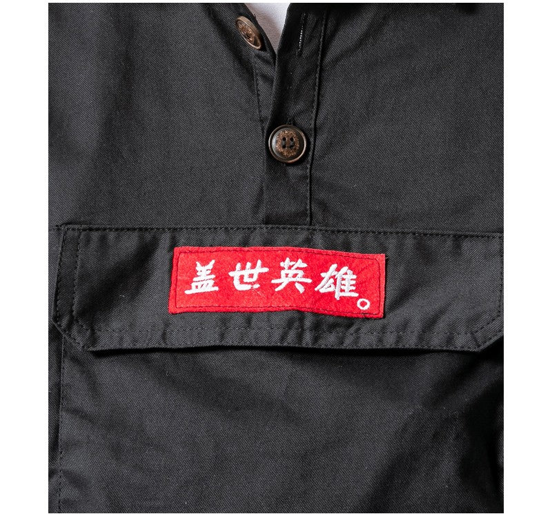 Harajuku Streetwear with Big Front Pocket Style Men Pullover Shirt