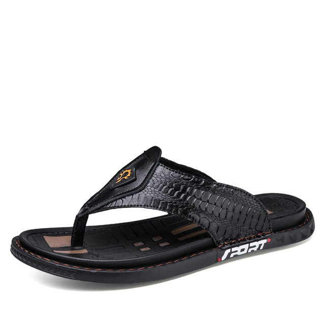 Casual Leather Men Slipper Sandal