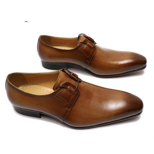 Solid Luxury Leather Hand Polishing Casual Men Shoes