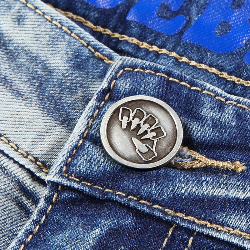 Biker Cargo Denim Multi Pockets Style Men Shorts