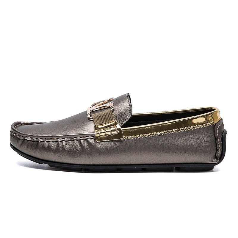 Gold Belt Decorated Mocassins