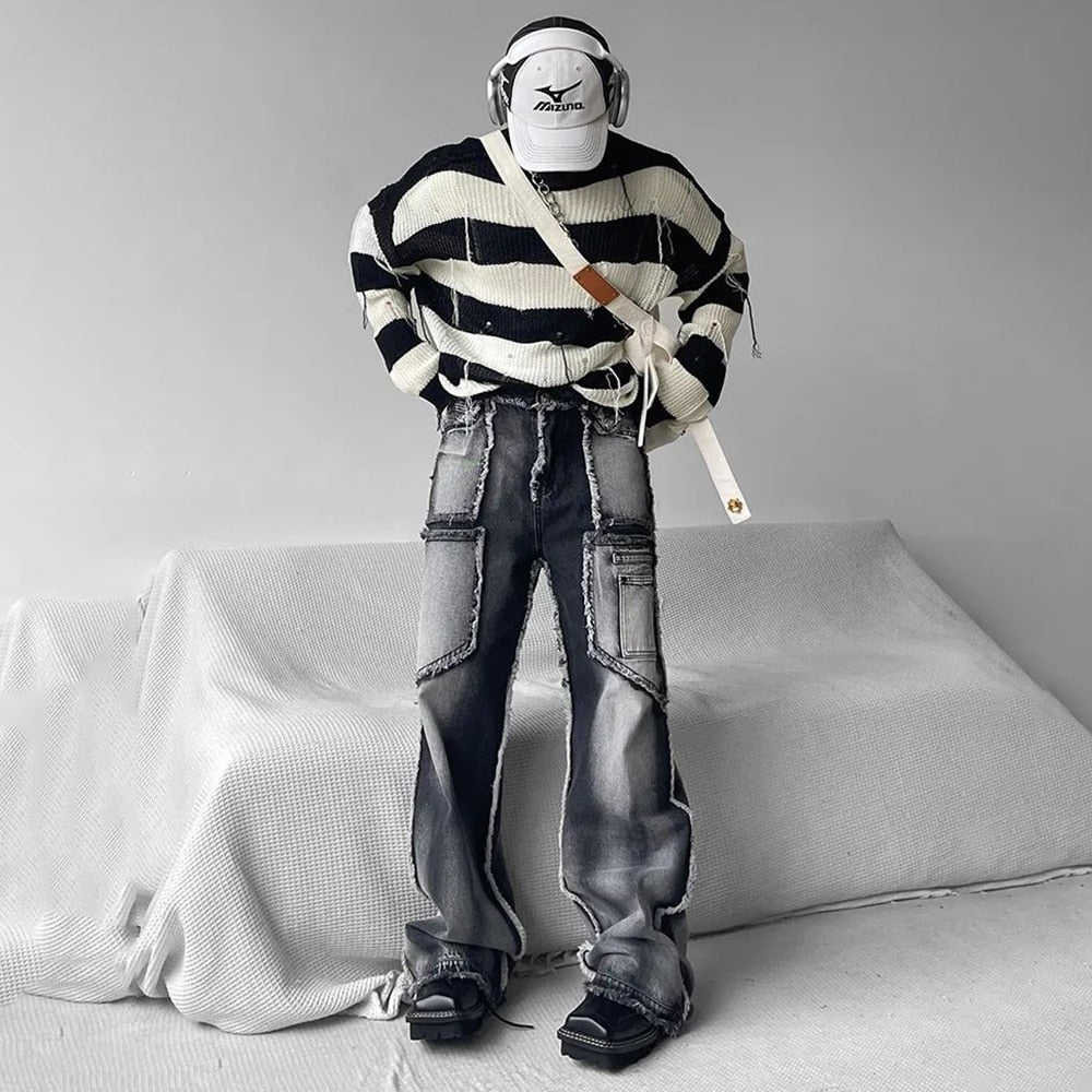 Urbane Patchwork High Street Men Jeans