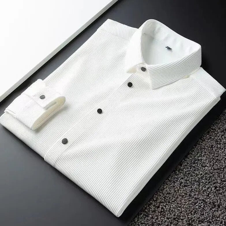 Light Solid Casual Long Sleeve Shirt