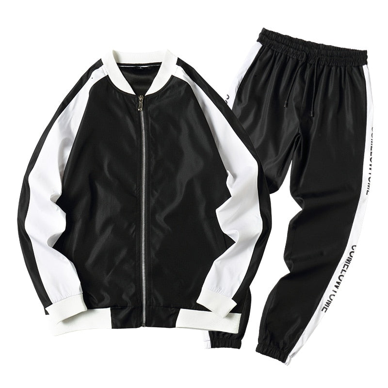 Casual Mandarin Collar Two Pieces Set Tracksuit