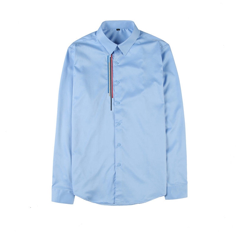 Colorful Stripe Embroidery Long-Sleeved Shirts