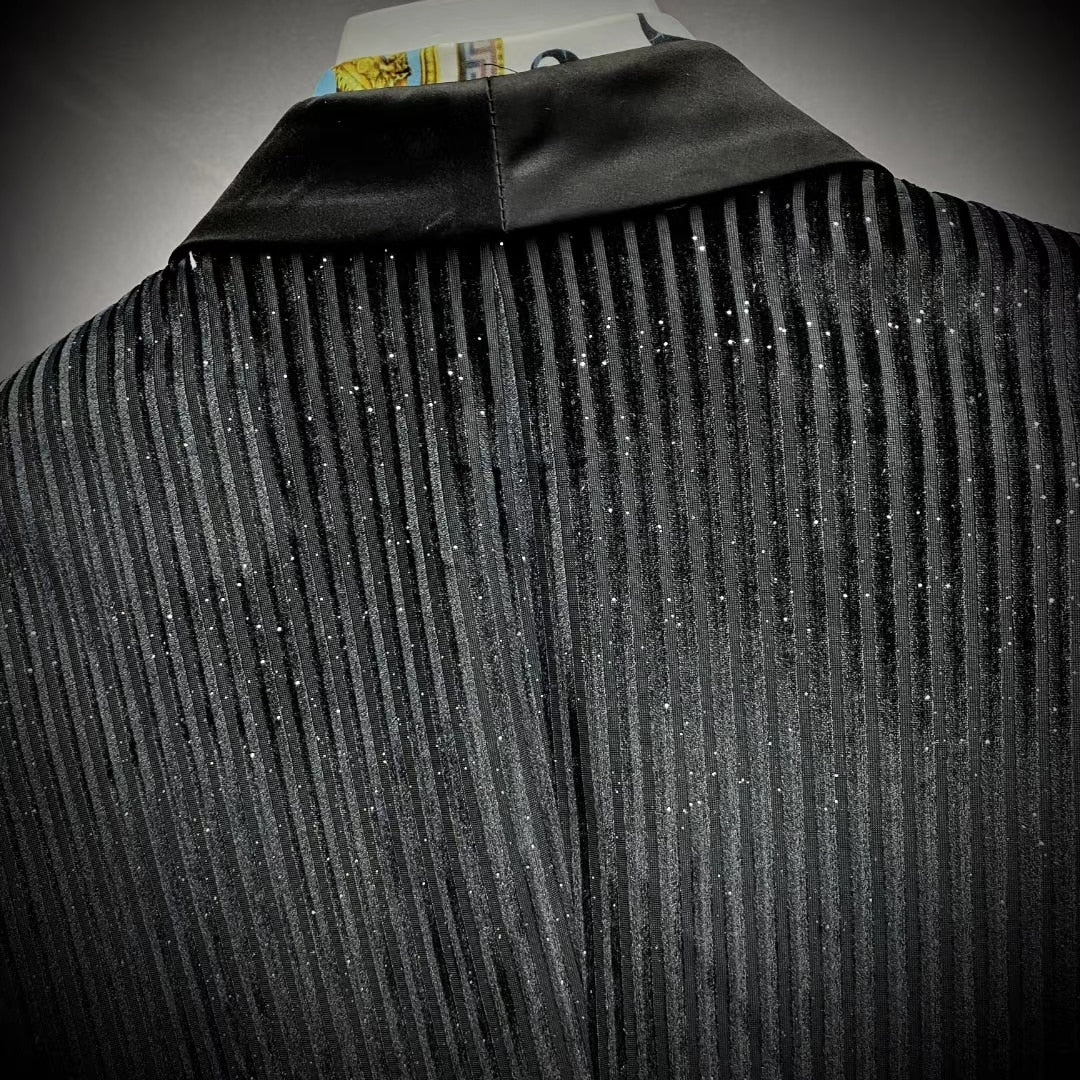 Vertical Striped Galaxy Suit Set