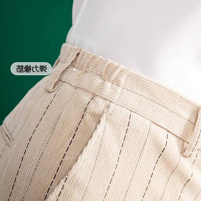 Dashed Lines Striped Crop Trousers