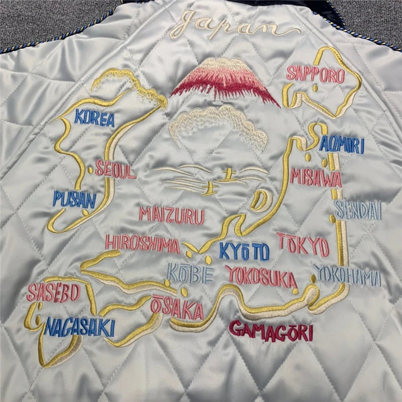 Japanese Embroidered Streetwear Baseball Jacket