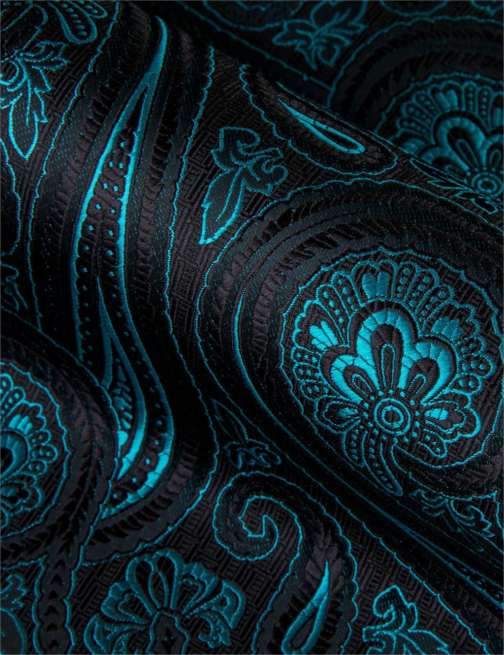 Paisley Jacquard Embossed Men Long Sleeve Shirt