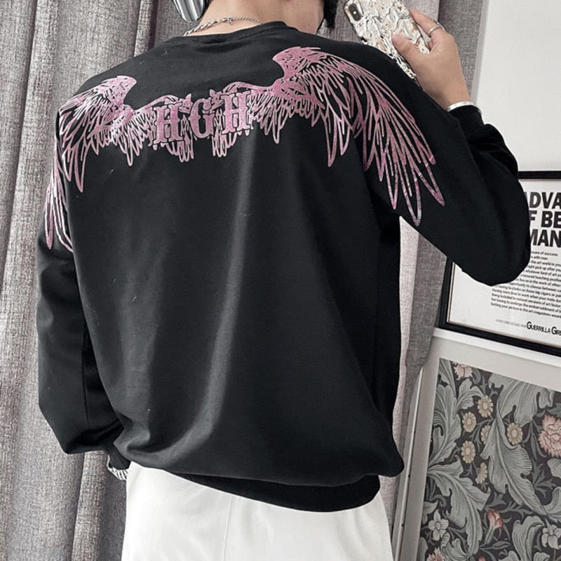 Back Wings Printed Cotton Polyester Sweatshirt