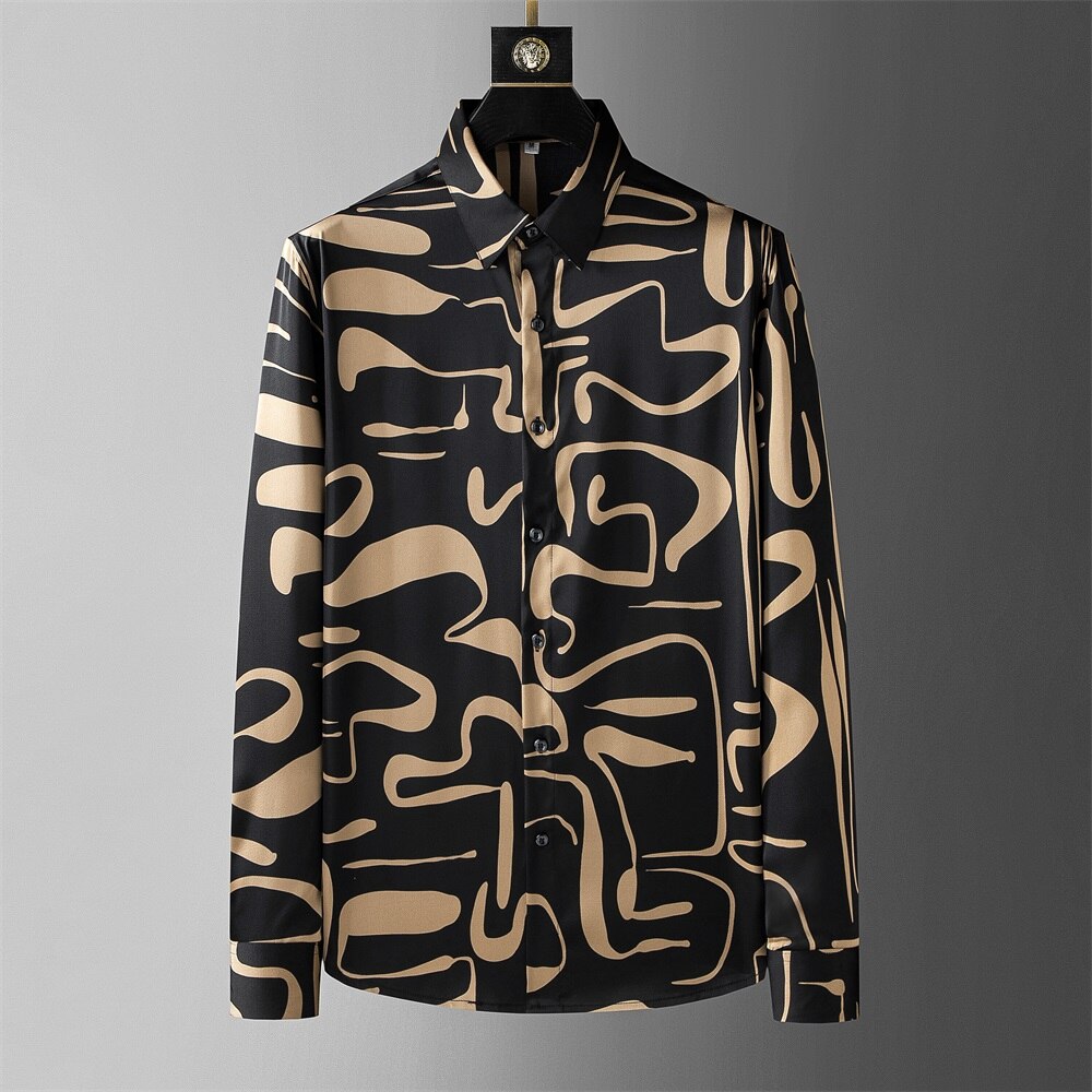 Art Geometric Line Long Sleeve Shirt