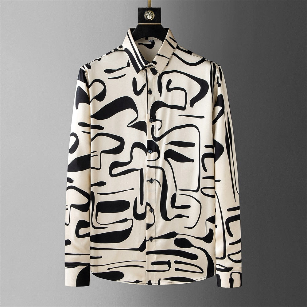 Art Geometric Line Long Sleeve Shirt