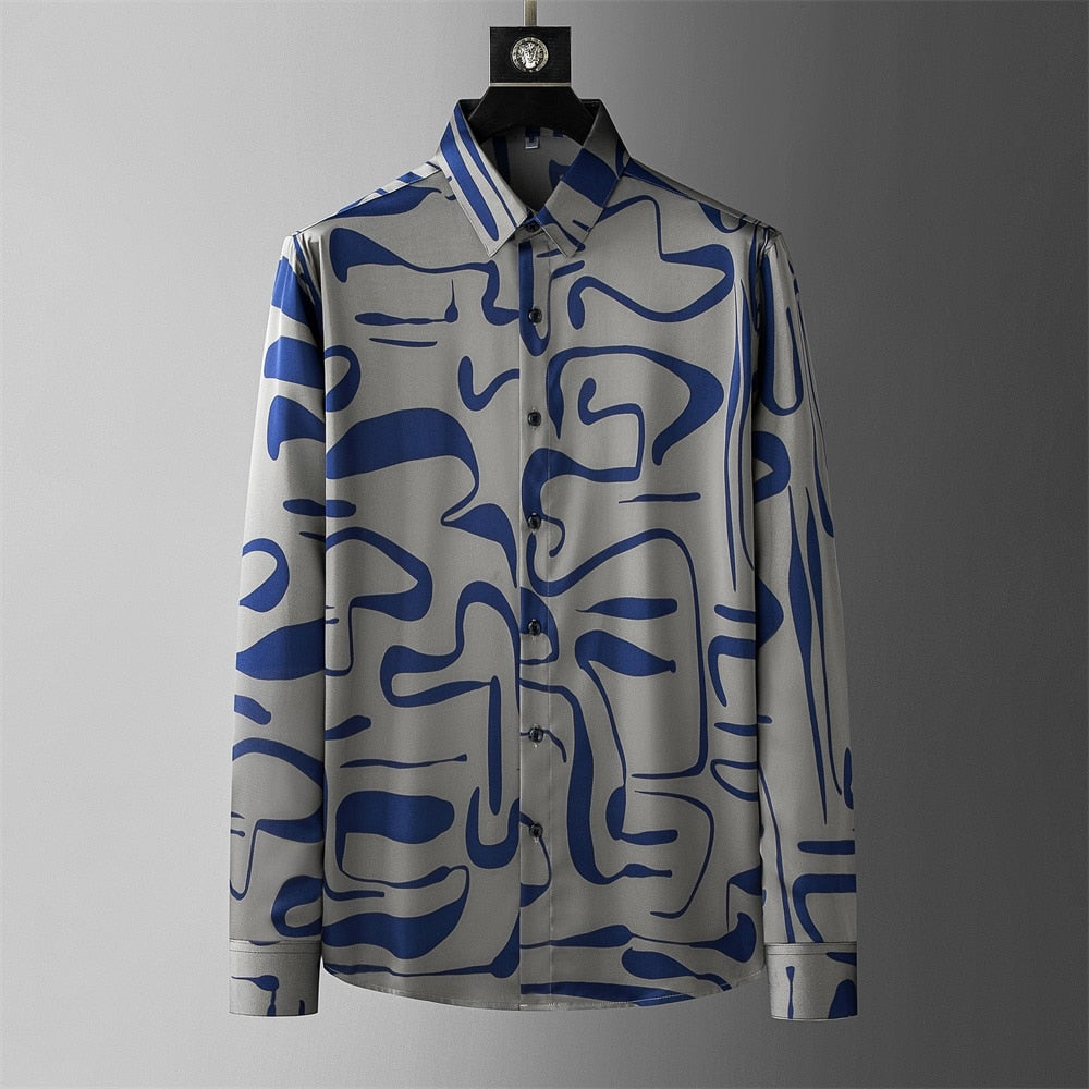 Art Geometric Line Long Sleeve Shirt
