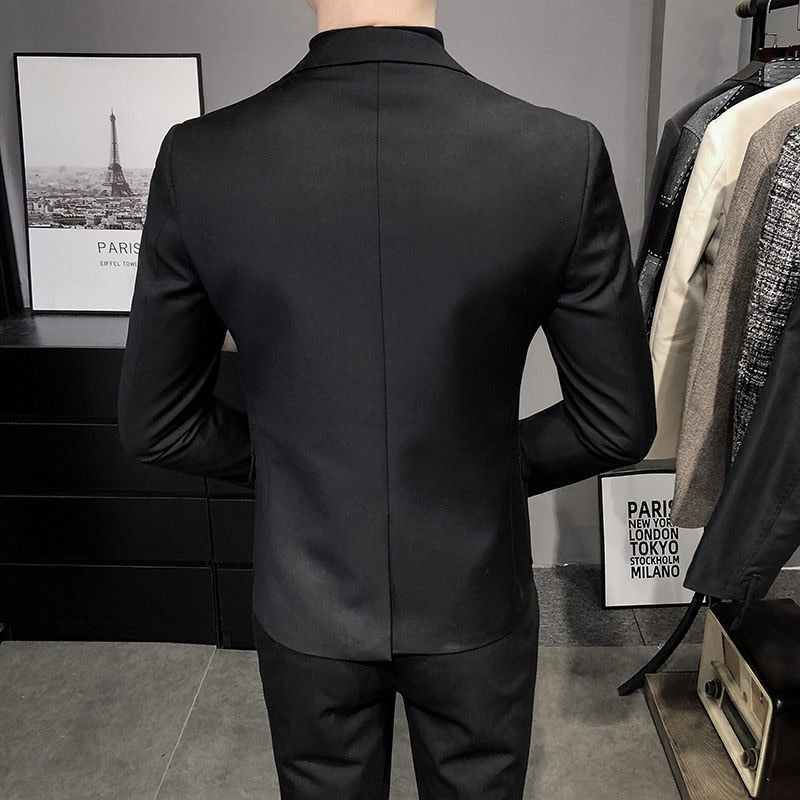 Solid Mono Color Multi-Pocket Decorated Blazer