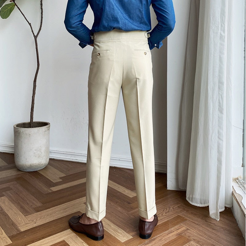 Formal British High Waist Straight Pants